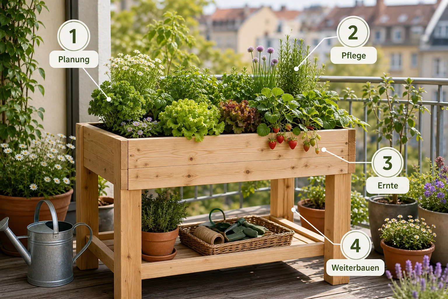 Infografik: Fazit und nächste Schritte - Tischbeet Balkon Bauen Bepflanzen: Anleitung, Tipps und häufige Fehler