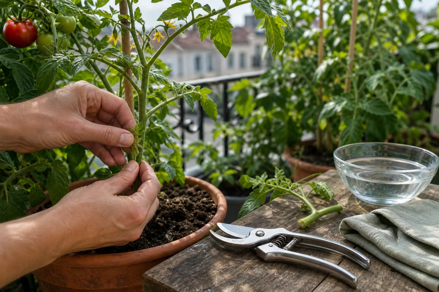 Foto: Brauche ich Werkzeug zum Ausgeizen? - Tomaten ausgeizen Anleitung Warum: Schritt-für-Schritt erklärt