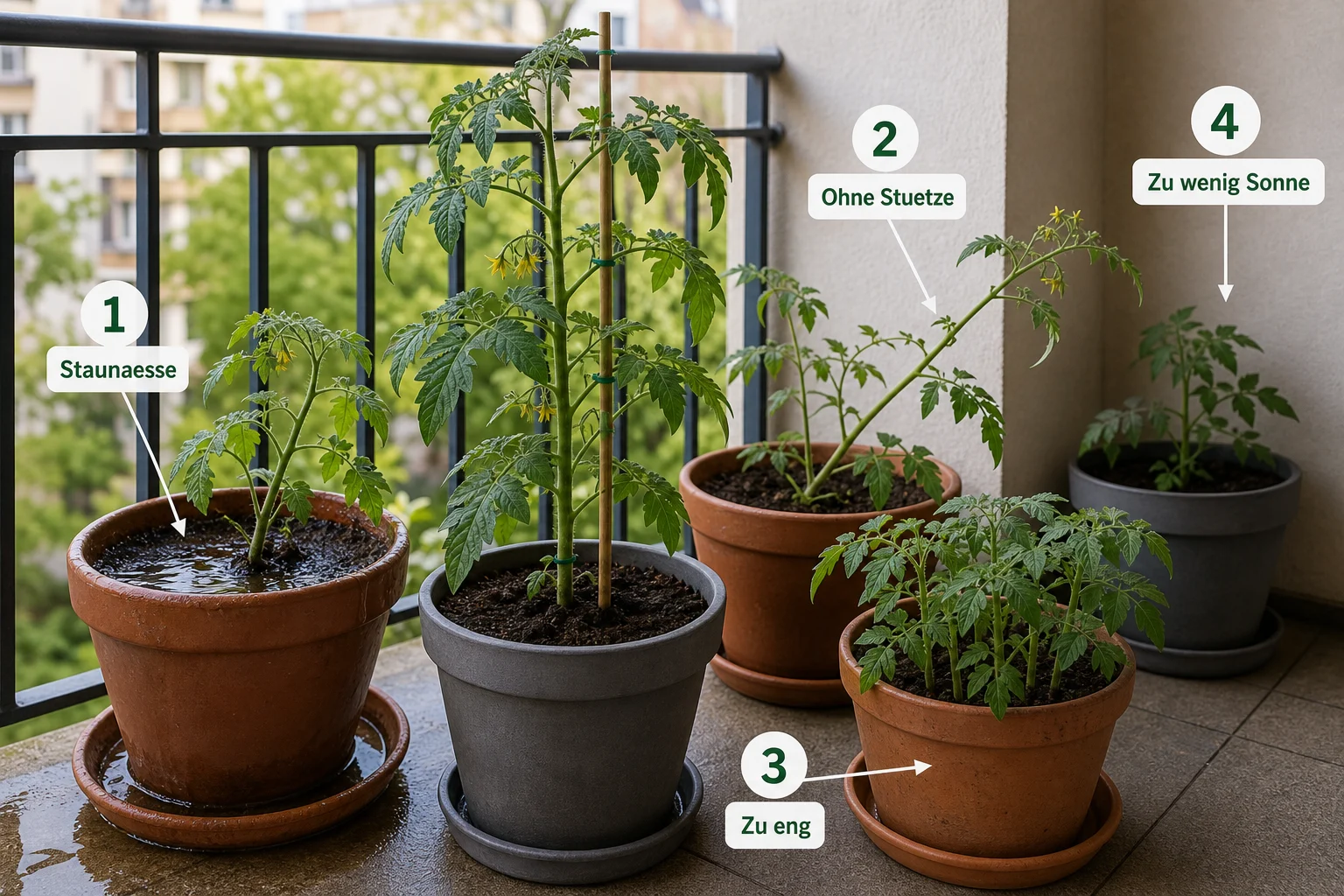Infografik: Häufige Fehler und wie Sie sie vermeiden - Tomaten Balkon Anbauen Anfänger Anleitung: Schritt-für-Schritt erklärt