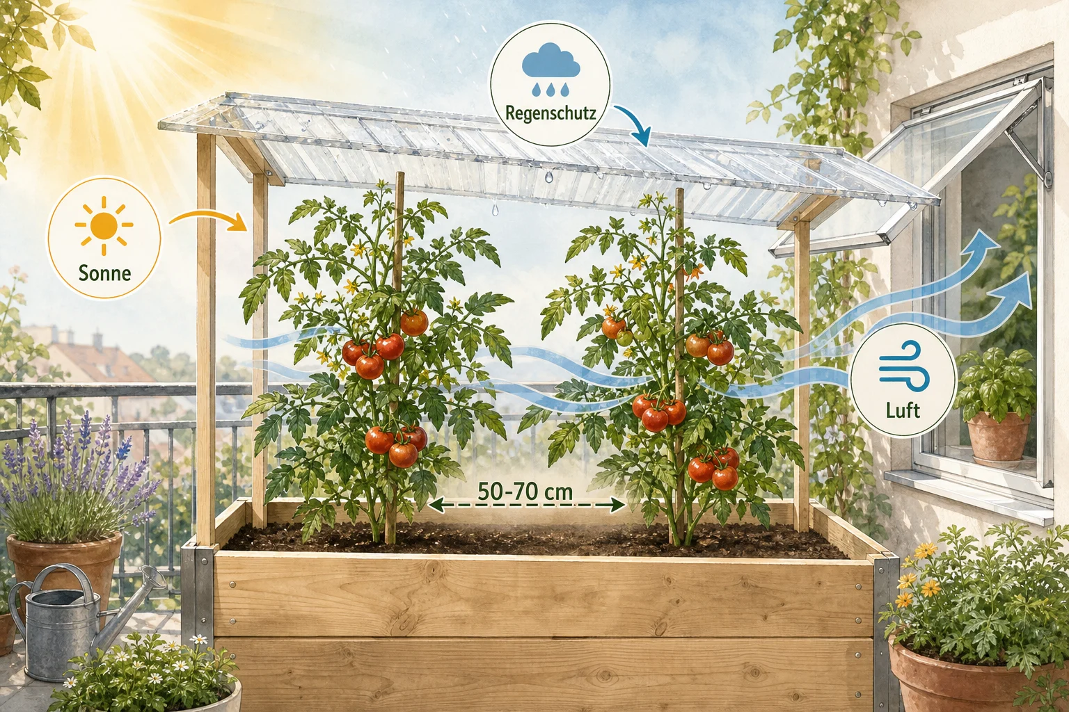 Infografik: Voraussetzungen, Standort und richtige Planung - Tomatenkrankheiten erkennen und vorbeugen: Symptome sicher deuten