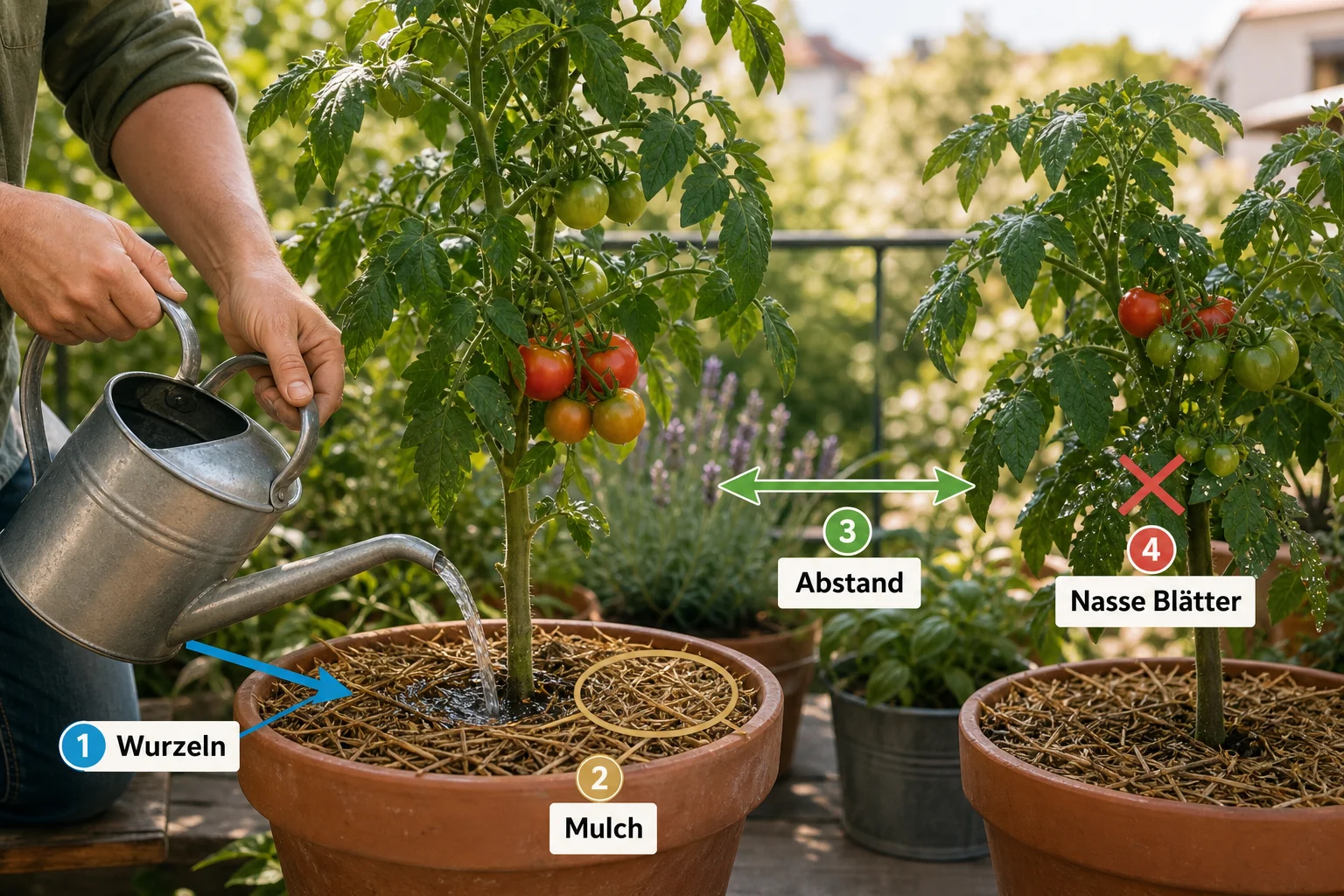 Erklärbild: Häufige Fehler und wie Sie sie vermeiden - Tomatenkrankheiten erkennen und vorbeugen: Symptome sicher deuten