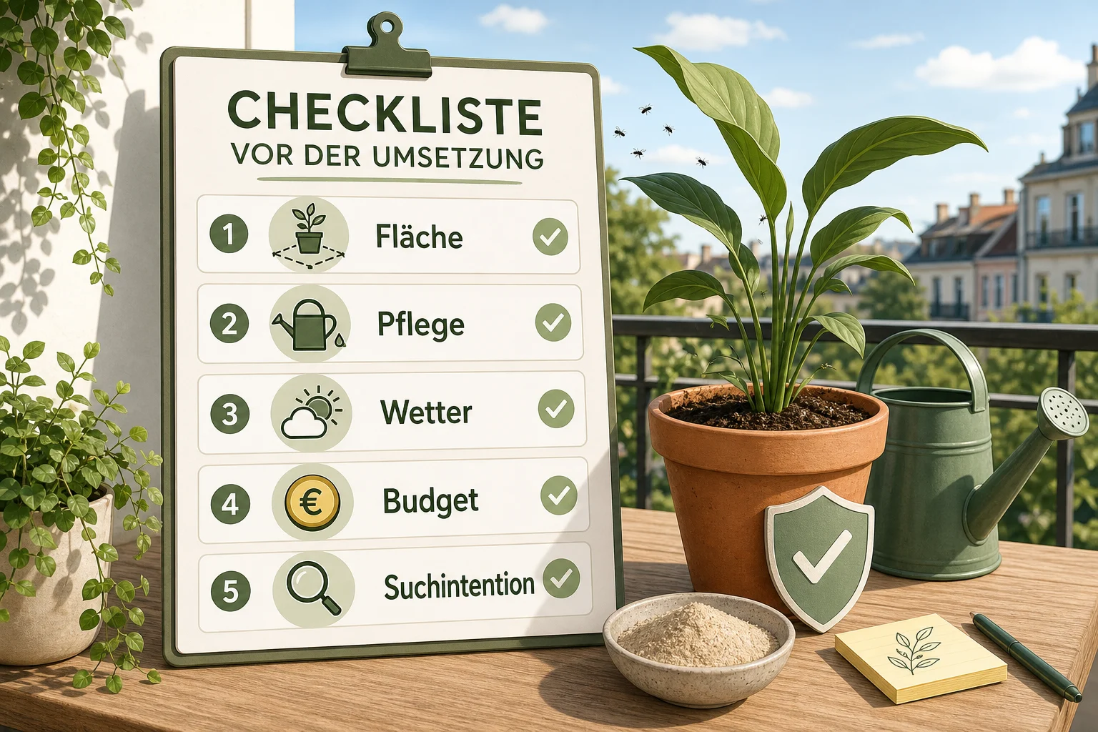 Infografik: Checkliste vor der Umsetzung - Trauermücken Bekämpfen Hausmittel Effektiv: erkennen, vorbeugen und lösen