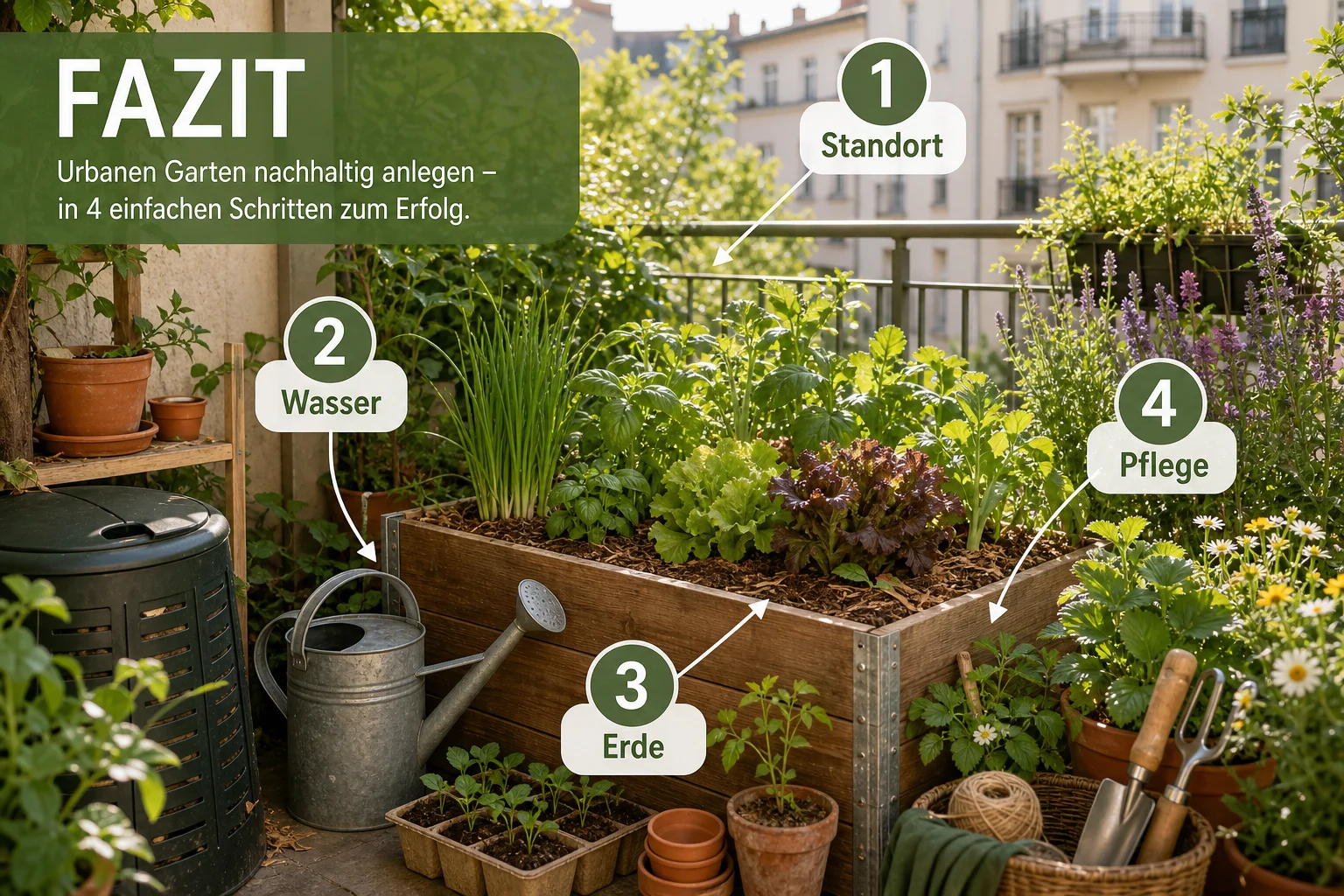 Infografik: Fazit - Urbaner Garten Anlegen Nachhaltig: Anleitung, Tipps und häufige Fehler
