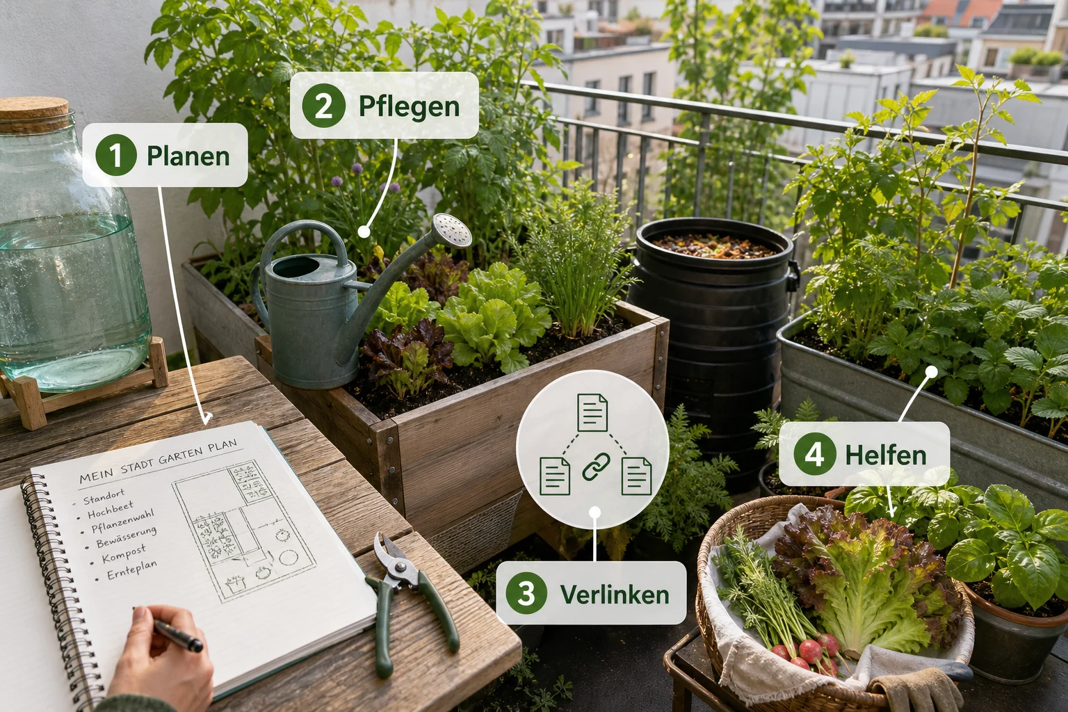 Infografik: Fazit und nächste Schritte - Urbaner Garten Anlegen Nachhaltig: Anleitung, Tipps und häufige Fehler