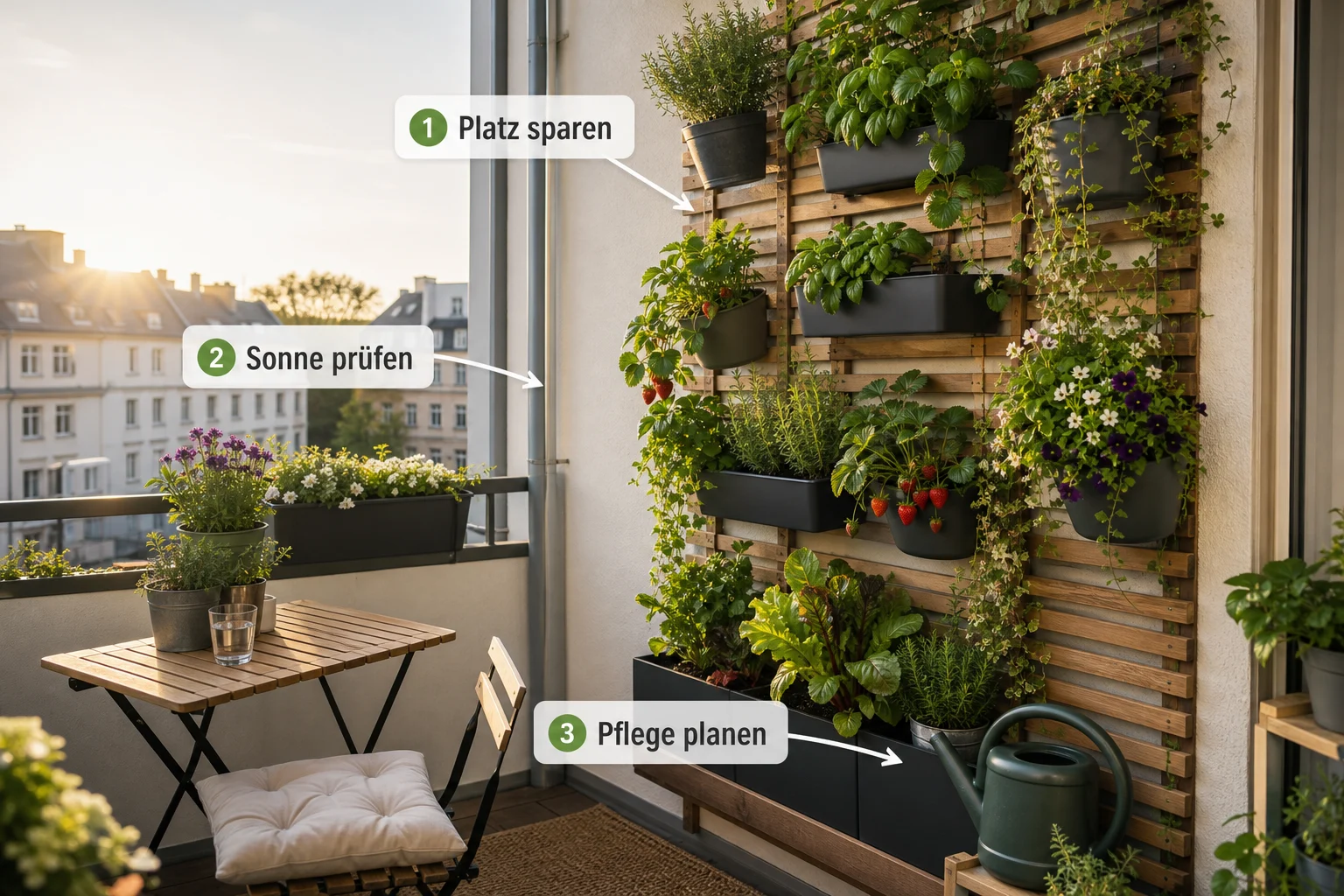 Infografik: Fazit - Vertikal Gärtnern Balkon Platzsparend: Anleitung, Tipps und häufige Fehler