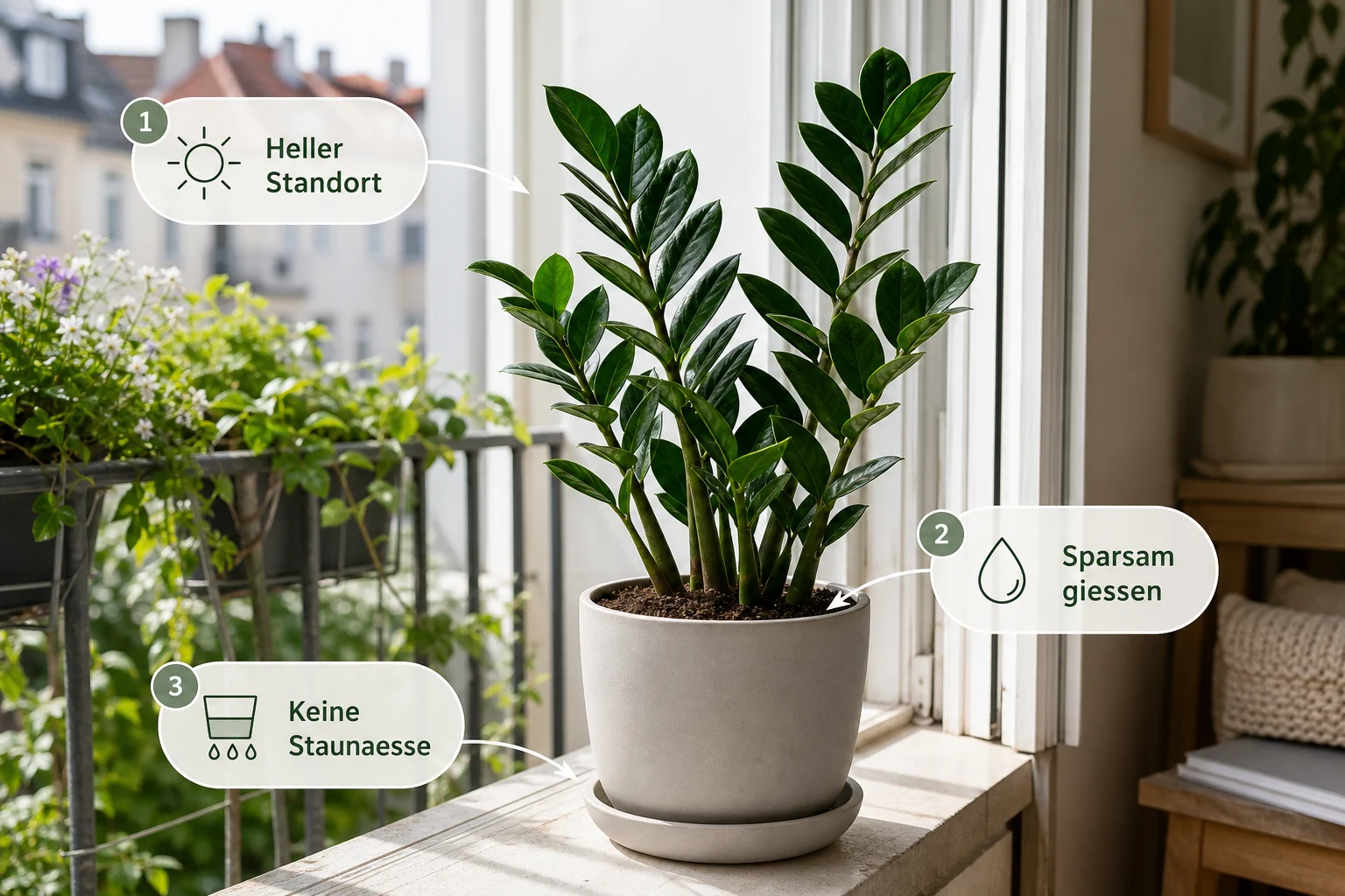 Infografik: Einführung: Was Sie zu zamioculcas pflege standort gießen wissen sollten - Zamioculcas Pflege Standort Gießen: Anleitung, Tipps und häufige Fehler