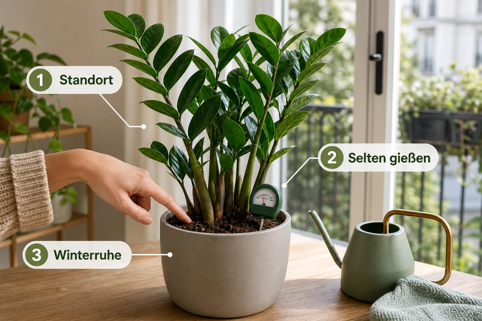 Infografik: Pflege, Timing und saisonale Besonderheiten - Zamioculcas Pflege Standort Gießen: Anleitung, Tipps und häufige Fehler