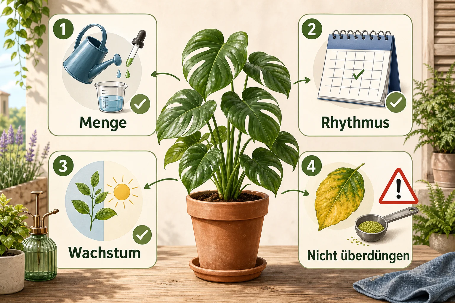 Infografik: Praktische Checkliste - Zimmerpflanzen Düngen Wie Oft Womit: Anleitung, Tipps und häufige Fehler