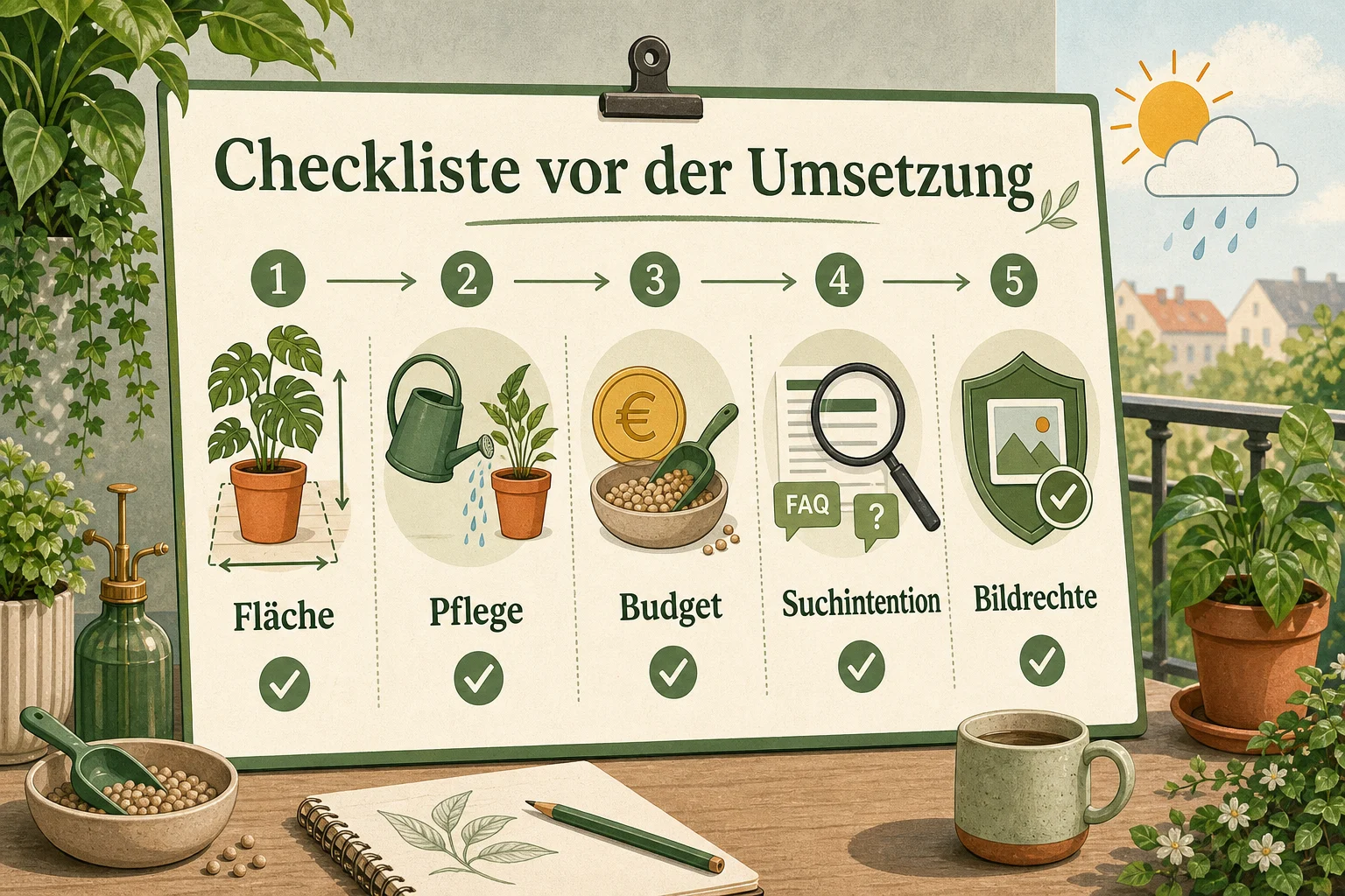 Infografik: Checkliste vor der Umsetzung - Zimmerpflanzen Düngen Wie Oft Womit: Anleitung, Tipps und häufige Fehler