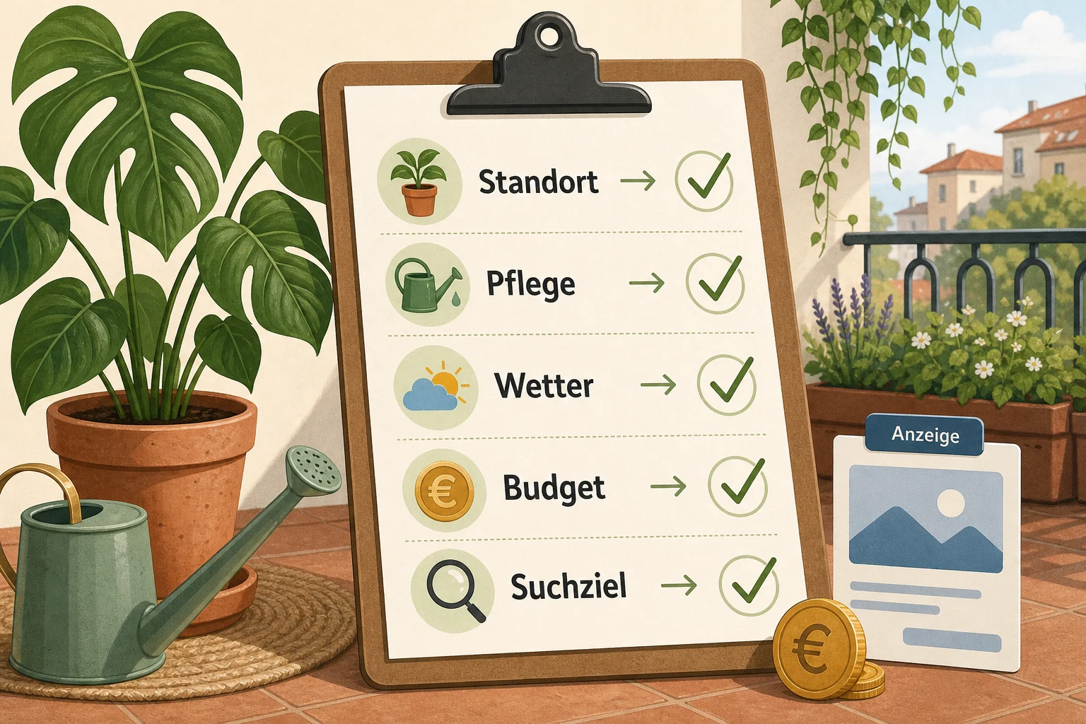 Infografik: Checkliste vor der Umsetzung - Zimmerpflanzen Richtig Gießen Anfänger: Anleitung, Tipps und häufige Fehler