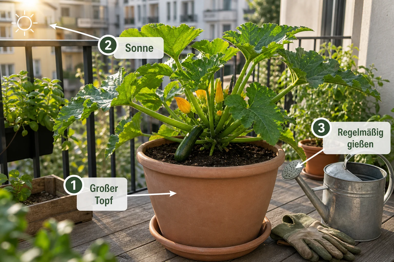 Infografik: Einführung: Was Sie zu zucchini balkon topf größe pflege wissen sollten - Zucchini Balkon Topf Größe Pflege: Anleitung, Tipps und häufige Fehler