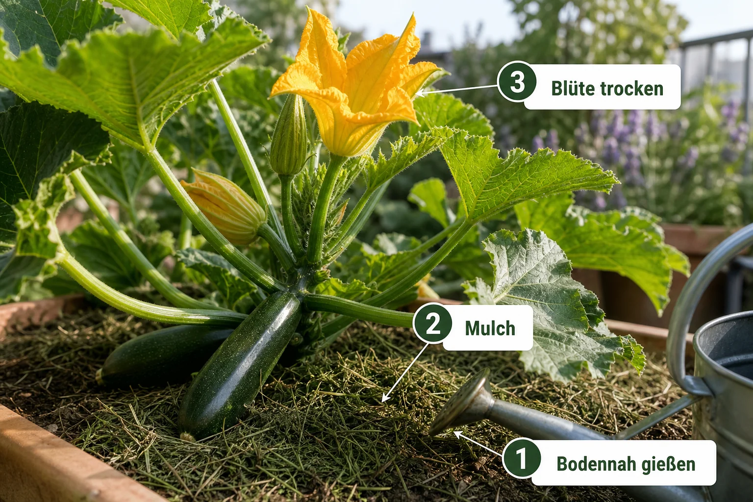Erklärbild: Pflege, Timing und saisonale Besonderheiten - Zucchini befruchten Hand Anleitung: Schritt für Schritt erklärt