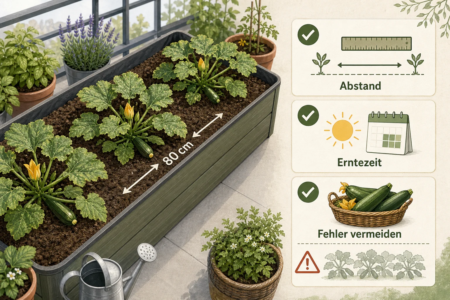 Infografik: Praktische Checkliste - Zucchini Pflanzen Abstand Erntezeit: Anleitung, Tipps und häufige Fehler